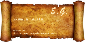Skamla Gyula névjegykártya